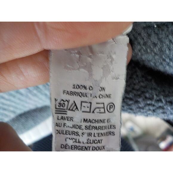 LL Bean Men Large Gray Sweater Knit Pullover 1/4 Zip Long Sleeve MockNeck Cotton - Picture 10 of 10